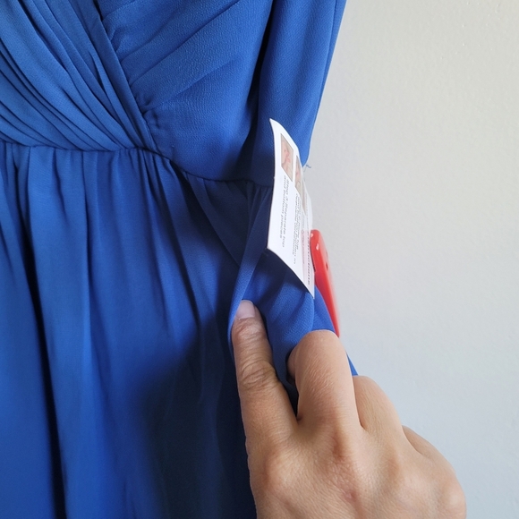 Ieena for Mac Duggal, Tiered Ruffle Fit &‎ Flare Mini Dress, Royal Blue, Size 0 - Picture 9 of 10